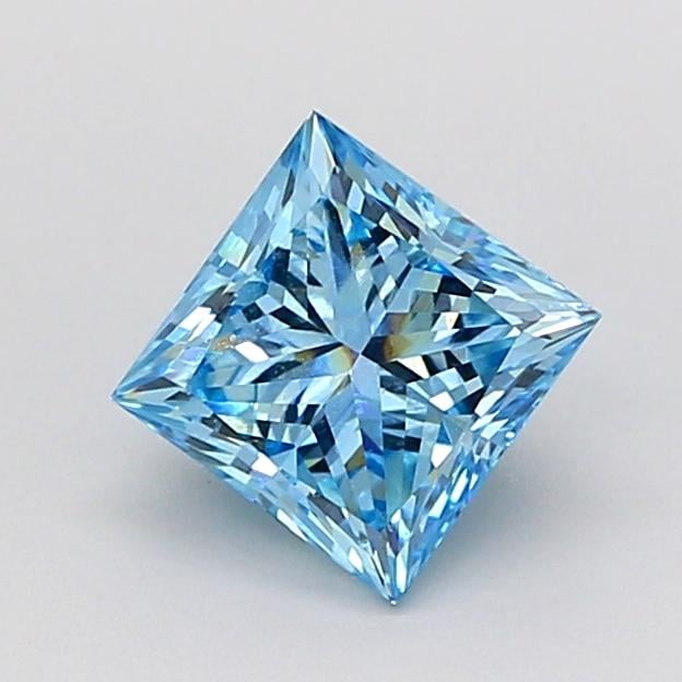 1.00 Ct. Fancy Vivid  Blue Princess Lab Grown Diamond