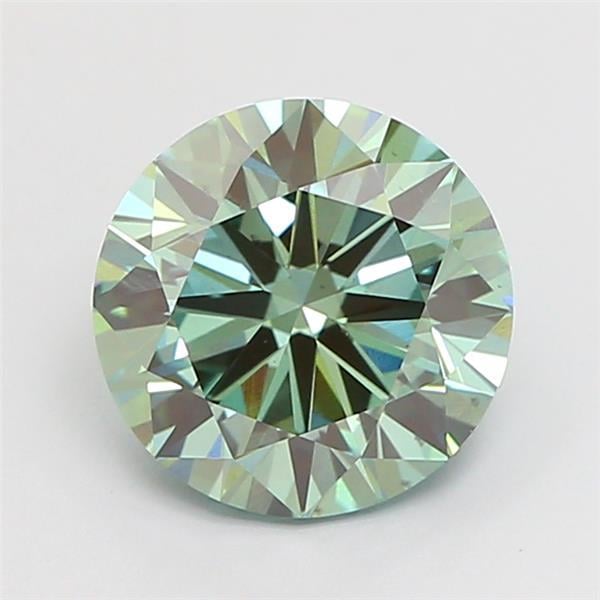 2.00 Ct. Fancy Vivid  Green Round Lab Grown Diamond