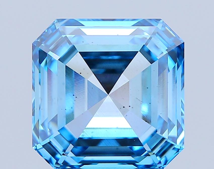 3.03 Ct. Fancy Intense Blue Asscher Lab Grown Diamond
