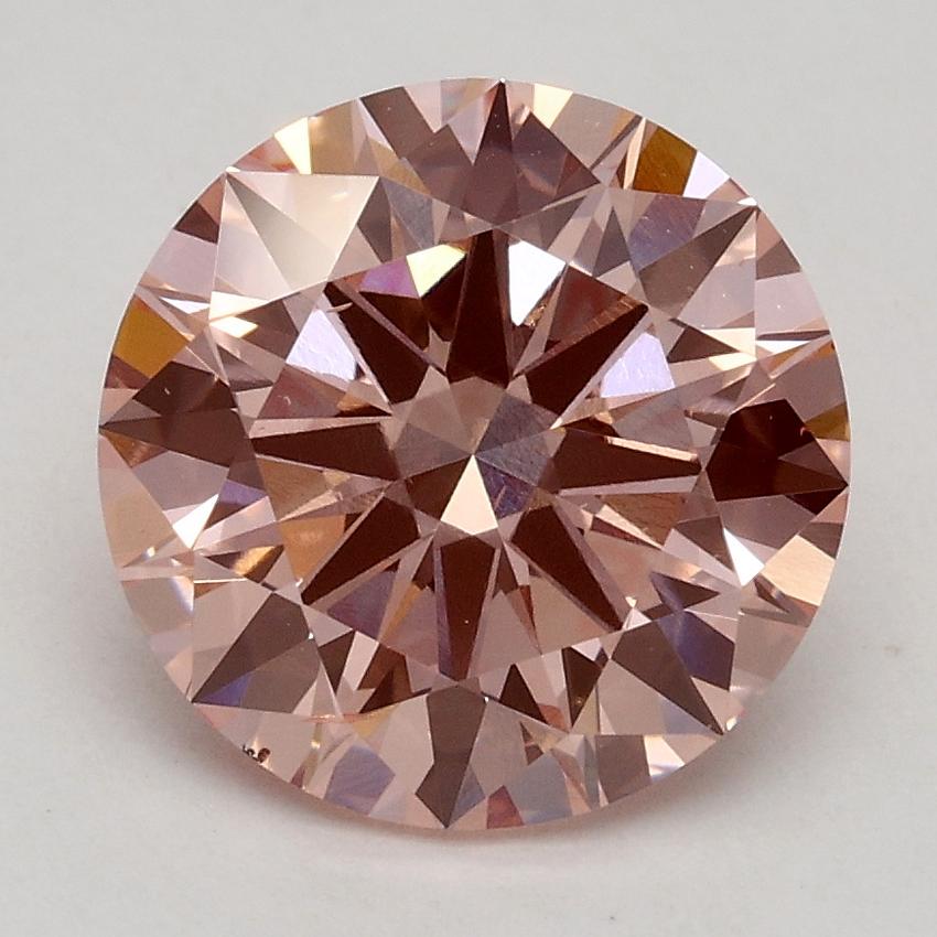 2.22 Ct. Fancy Intense Pink Round Lab Grown Diamond