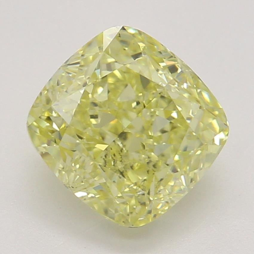 1.01 Ct. Fancy Intense Yellow Cushion Diamond