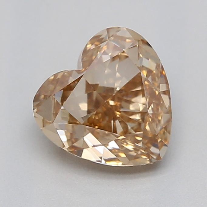 1.01 Ct. Light  Brown Heart Lab Grown Diamond