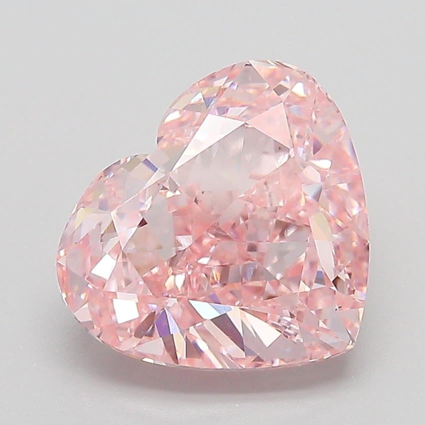 4.03 Ct. Fancy Vivid  Pink Heart Lab Grown Diamond