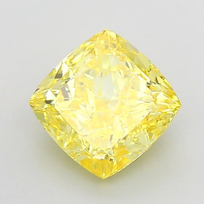 2.09 Ct. Fancy Intense  Yellow Cushion Lab Grown Diamond