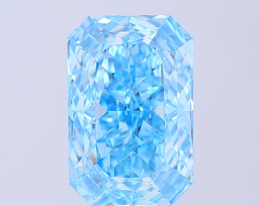 8.18 Ct. Fancy Vivid  Blue Radiant Lab Grown Diamond