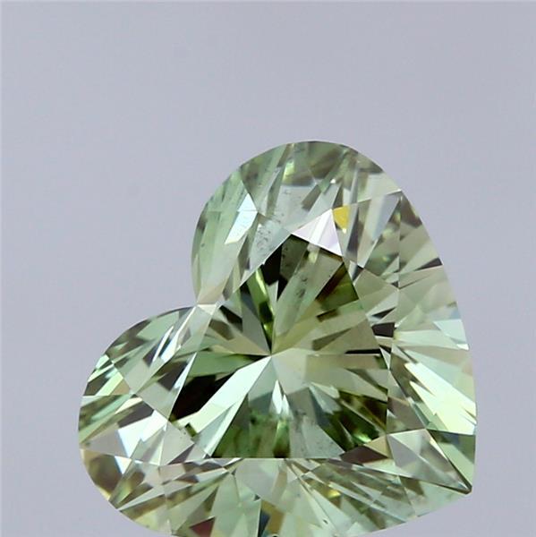 3.01 Ct. Fancy Vivid Green Heart Lab Grown Diamond