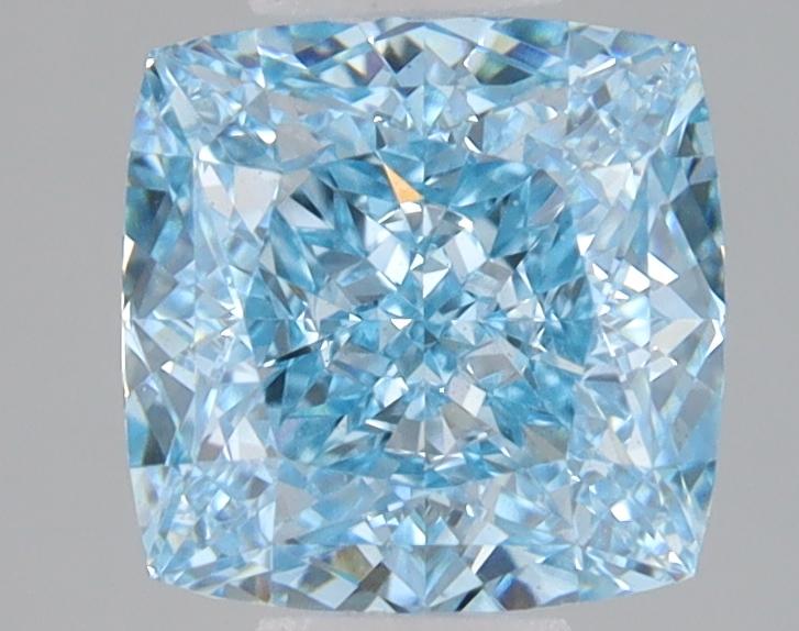 2.06 Ct. Fancy Vivid Blue Cushion Lab Grown Diamond