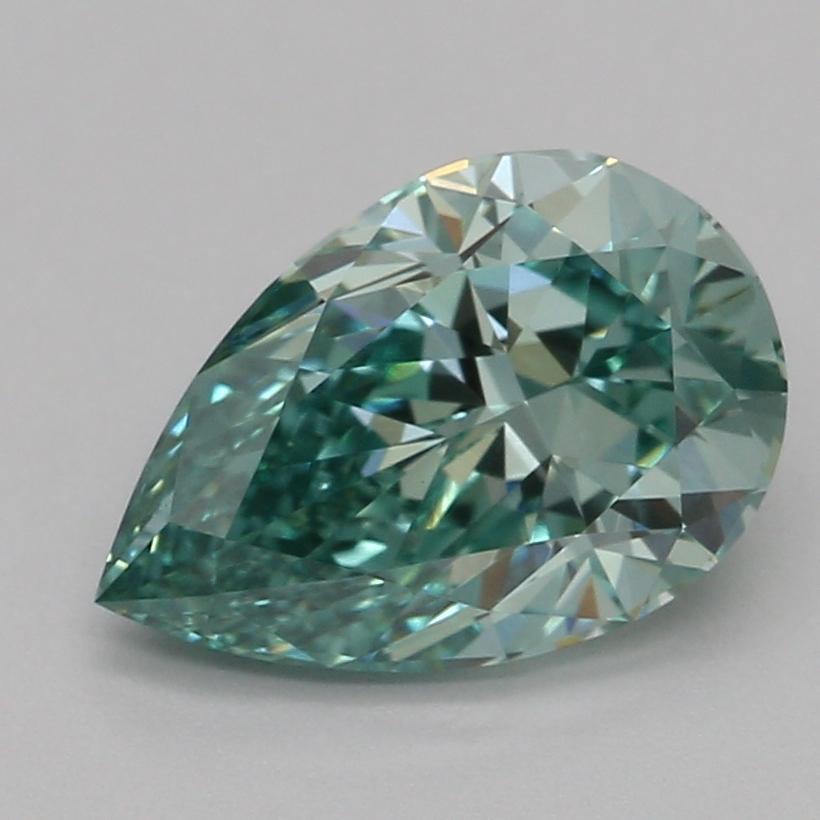 1.08 Ct. Fancy Vivid Green Pear Lab Grown Diamond