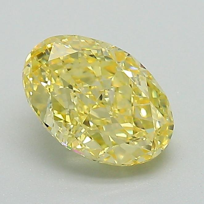1.15 Ct. Fancy Intense Yellow Oval Lab Grown Diamond