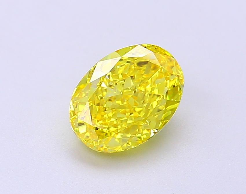 1.5 Ct. Fancy Vivid Yellow Oval Lab Grown Diamond