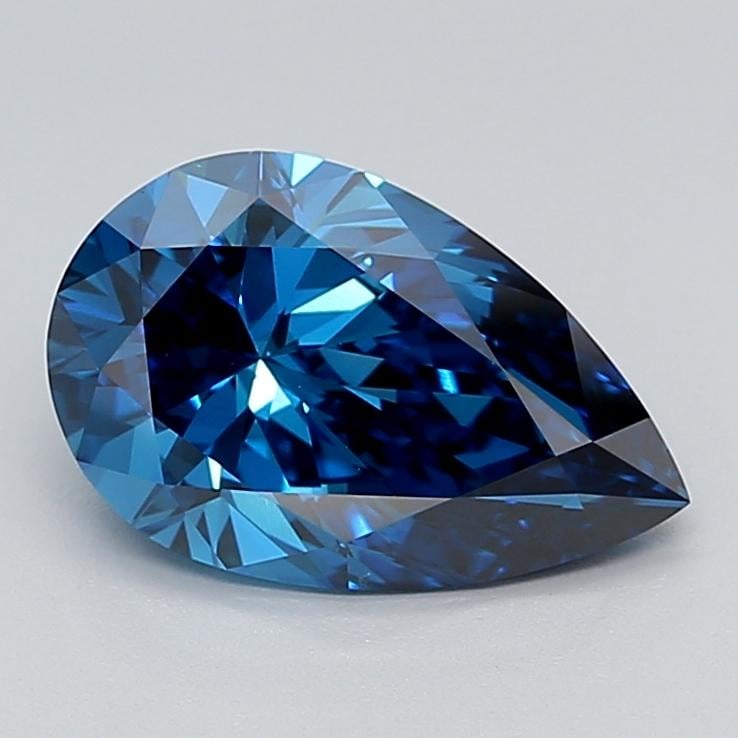 2.94 Ct. Fancy Vivid  Blue Pear Lab Grown Diamond