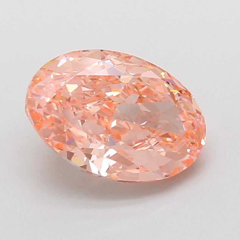 3.08 Ct. Fancy Vivid Pink Oval Lab Grown Diamond