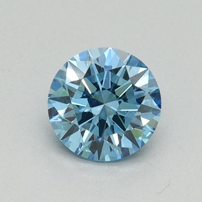 0.55 Ct. Fancy Vivid Blue Round Lab Grown Diamond