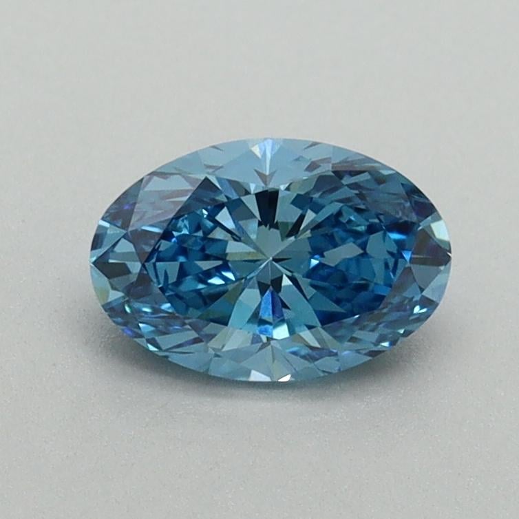 0.71 Ct. Fancy Vivid Blue Oval Lab Grown Diamond