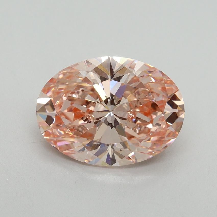 3.01 Ct. Fancy Vivid Pink Oval Lab Grown Diamond