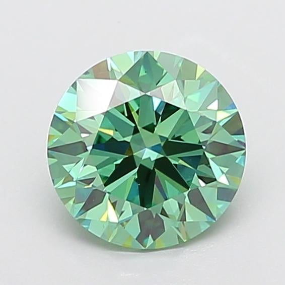 2.72 Ct. Fancy Vivid Green Round Lab Grown Diamond