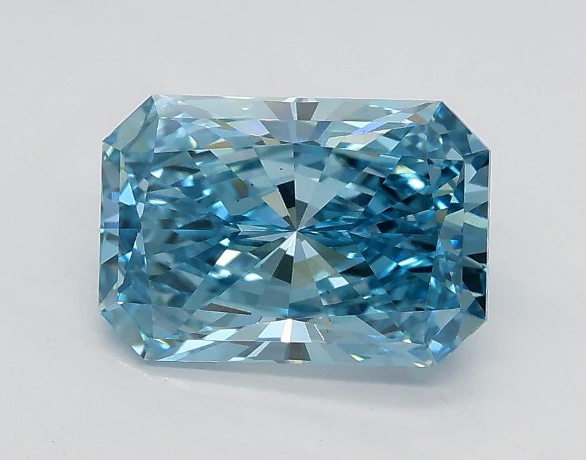 1.56 Ct. Fancy Vivid Blue Radiant Lab Grown Diamond