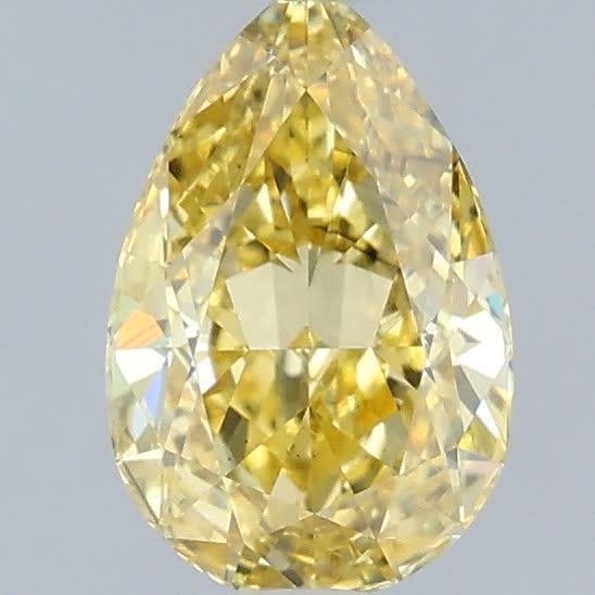 1.09 Ct. Fancy Vivid Yellow Pear Lab Grown Diamond