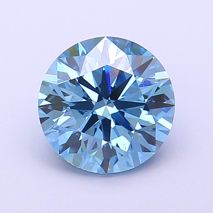 2.07 Ct. Fancy Vivid  Blue Round Lab Grown Diamond