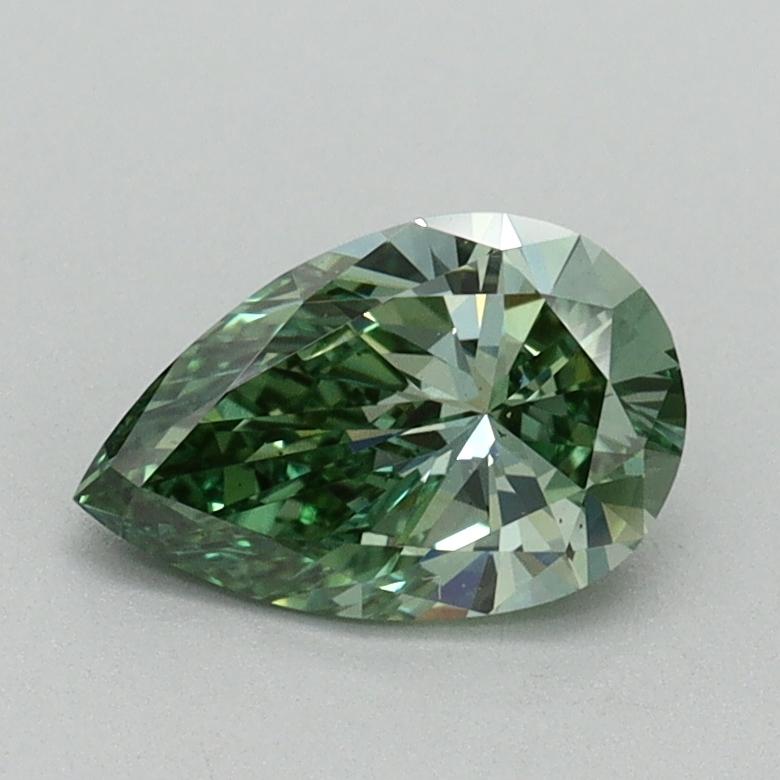 0.81 Ct. Fancy Vivid Green Pear Lab Grown Diamond