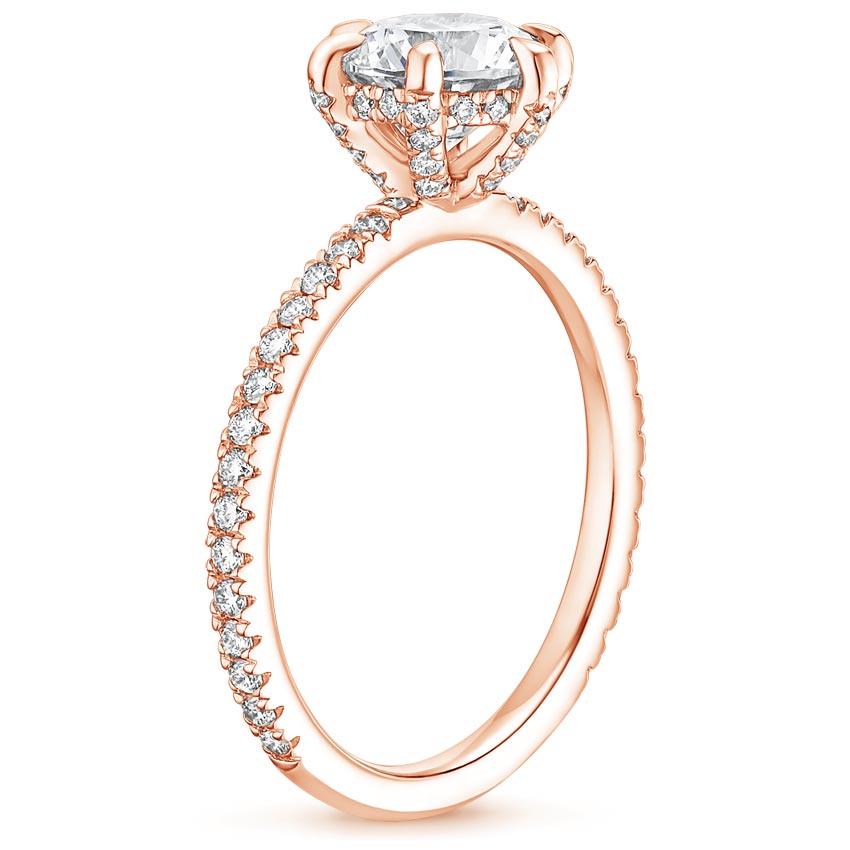 14K Rose Gold Six Prong Luxe Viviana Diamond Ring (1/3 ct. tw.), large side view