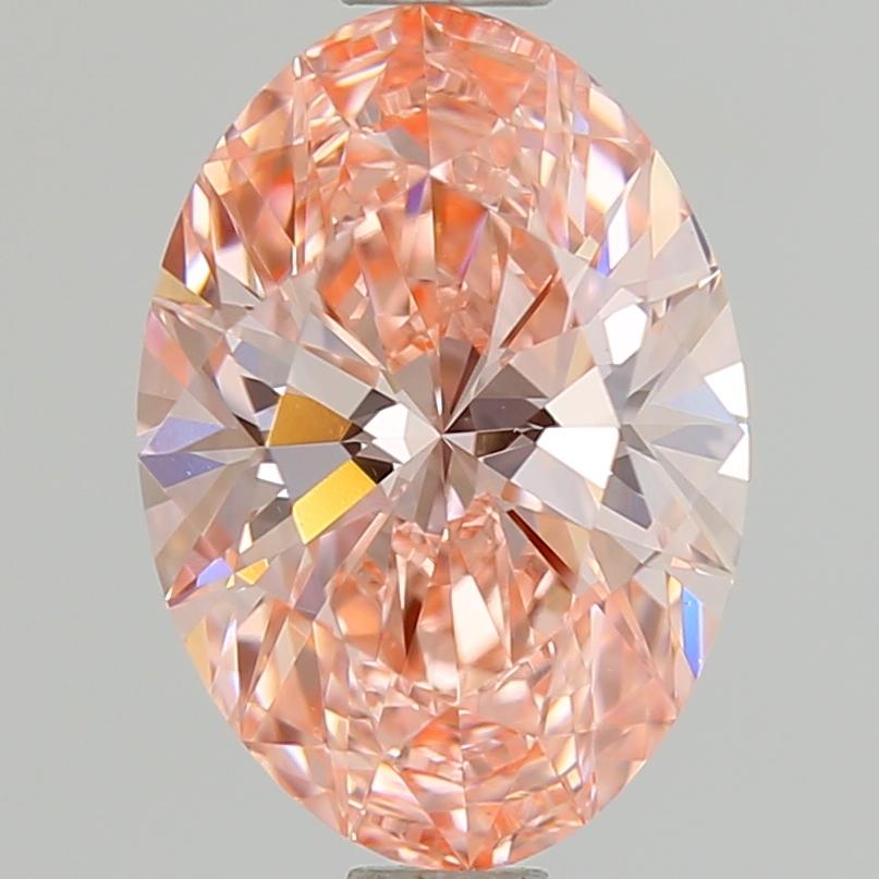 0.78 Ct. Fancy Vivid Pink Oval Lab Grown Diamond