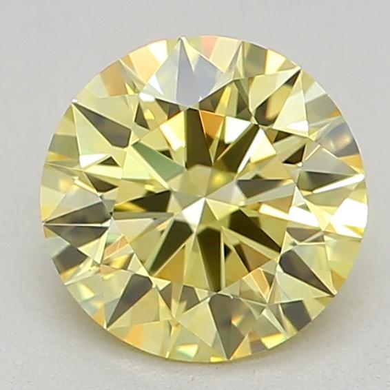 0.61 Ct. Fancy Intense Yellow Round Lab Grown Diamond