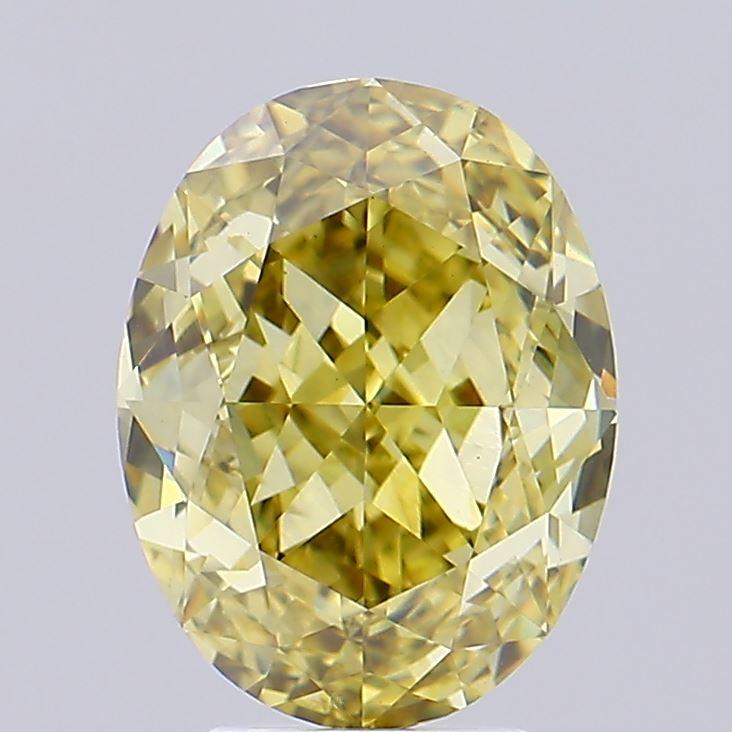 5.01 Ct. Fancy Intense Yellow Oval Lab Grown Diamond