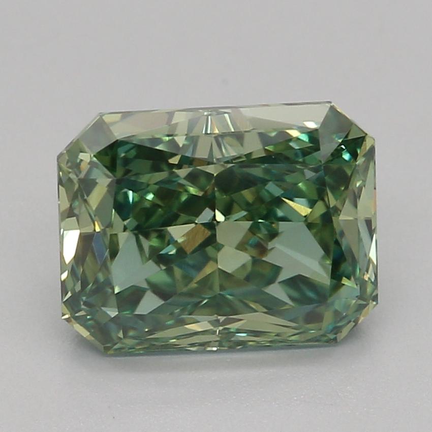 1.59 Ct. Fancy Vivid Green Radiant Lab Grown Diamond