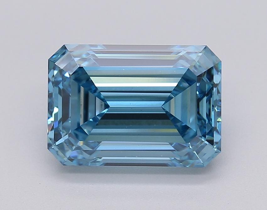 3.04 Ct. Fancy Vivid Blue Emerald Lab Grown Diamond