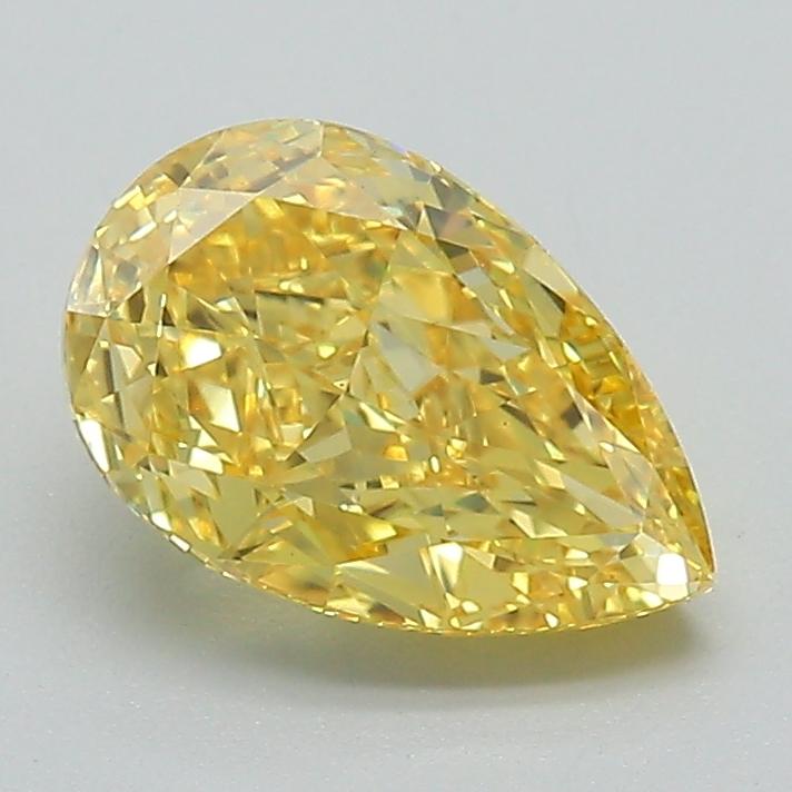 1.53 Ct. Fancy Vivid Yellow Pear Lab Grown Diamond