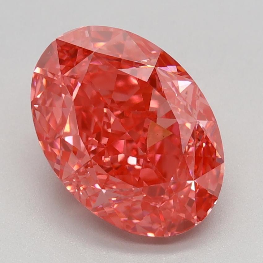 2.73 Ct. Fancy Vivid Pink Oval Lab Grown Diamond