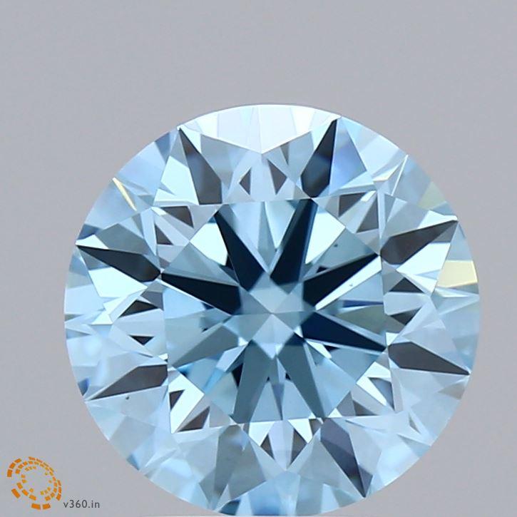 2.83 Ct. Fancy Vivid Blue Round Lab Grown Diamond