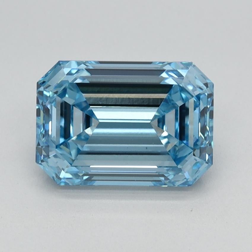 1.52 Ct. Fancy Intense Blue Emerald Lab Grown Diamond