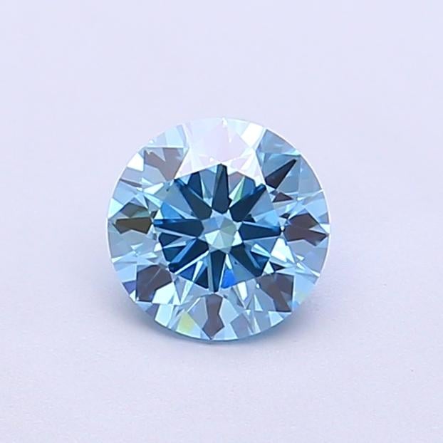 0.57 Ct. Fancy Vivid Blue Round Lab Grown Diamond