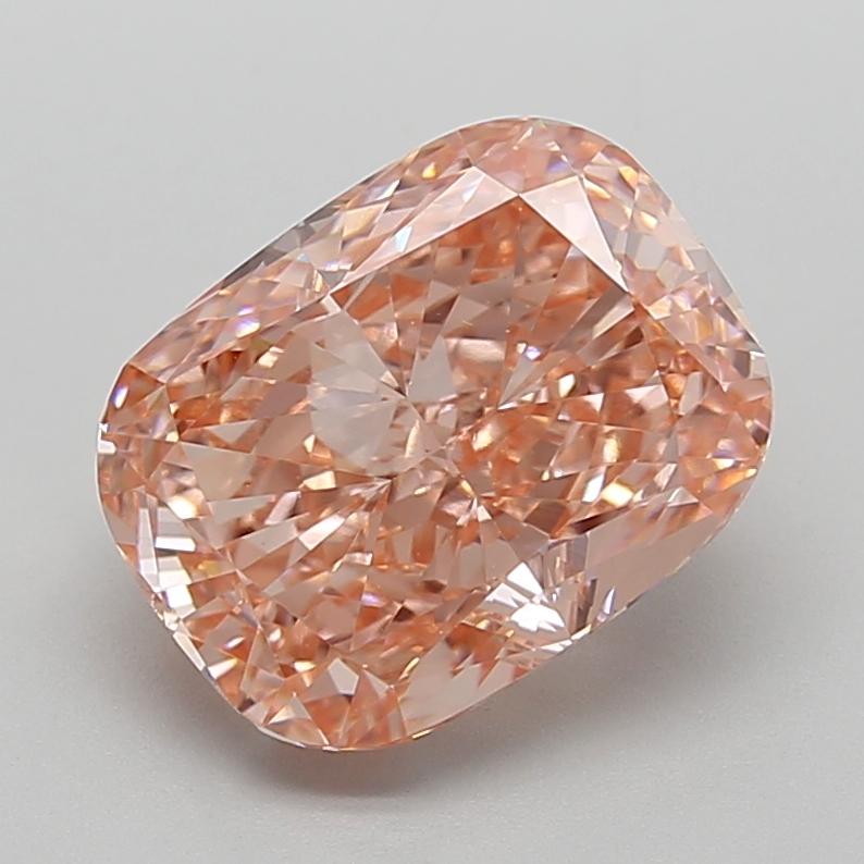 5.01 Ct. Fancy Vivid  Pink Cushion Lab Grown Diamond