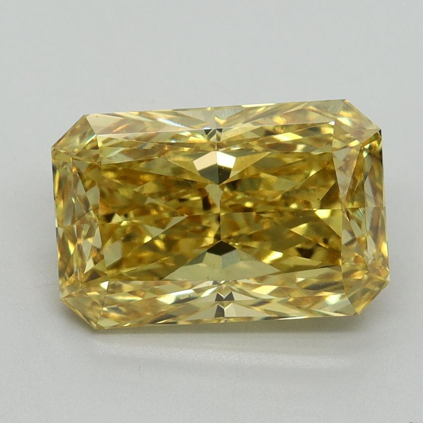 3.54 Ct. Fancy Vivid Yellow Radiant Lab Grown Diamond