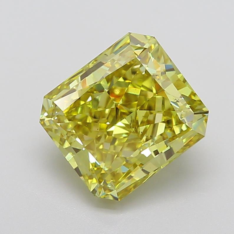6.21 Ct. Fancy Intense Yellow Radiant Lab Grown Diamond