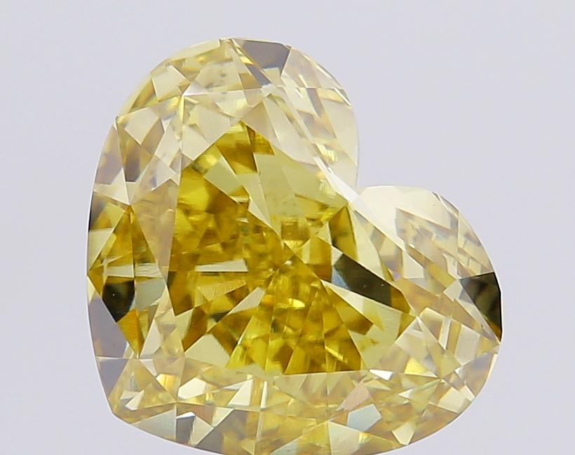 6.82 Ct. Fancy Grayish Yellow Heart Lab Grown Diamond