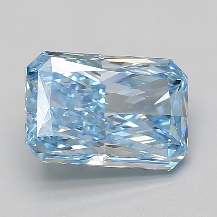 2.82 Ct. Fancy Vivid Blue Radiant Lab Grown Diamond