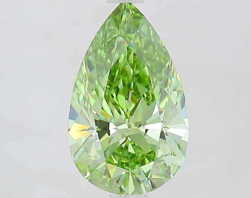 2.01 Ct. Fancy Vivid Green Pear Lab Grown Diamond