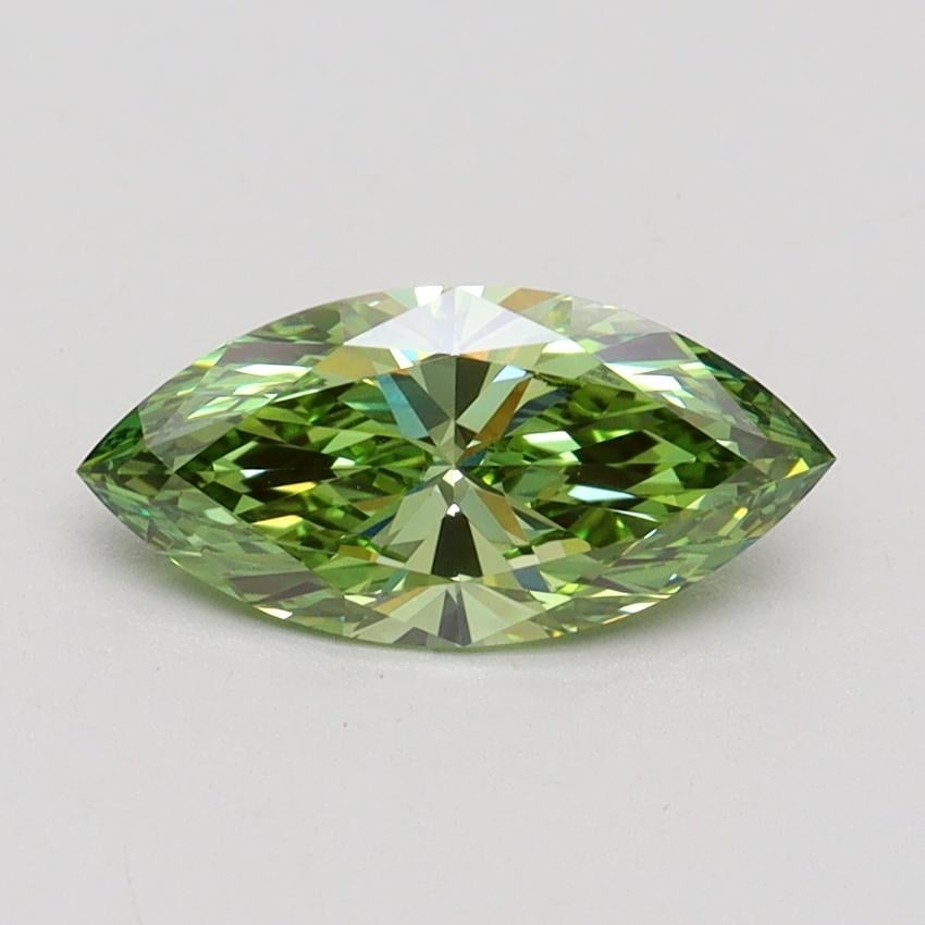 1.00 Ct. Fancy Vivid Green Marquise Lab Grown Diamond