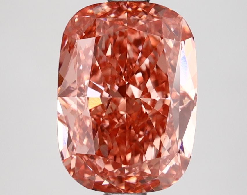 2.69 Ct. Fancy Vivid Pink Cushion Lab Grown Diamond