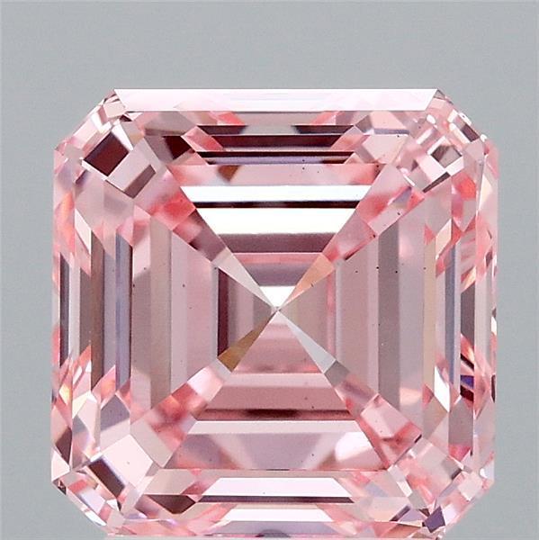 3.16 Ct. Fancy Vivid  Pink Asscher Lab Grown Diamond
