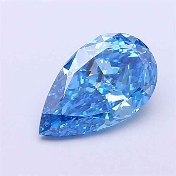 1.02 Ct. Fancy Vivid  Blue Pear Lab Grown Diamond