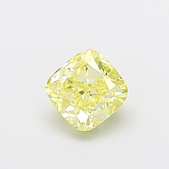 0.79 Ct. Fancy Intense  Yellow Cushion Lab Grown Diamond