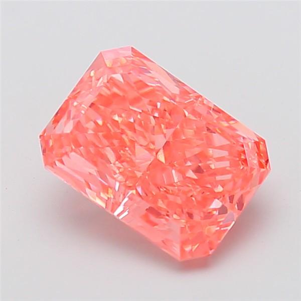 4.18 Ct. Fancy Vivid Pink Radiant Lab Grown Diamond