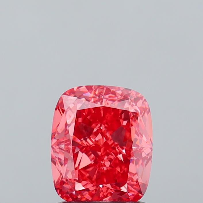 1.38 Ct. Fancy Vivid  Pink Cushion Lab Grown Diamond