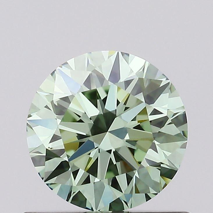 0.70 Ct. Fancy Vivid Green Round Lab Grown Diamond
