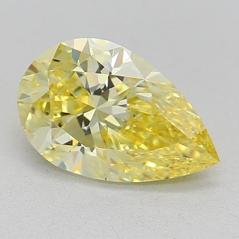 0.80 Ct. Fancy Intense Yellow Pear Lab Grown Diamond
